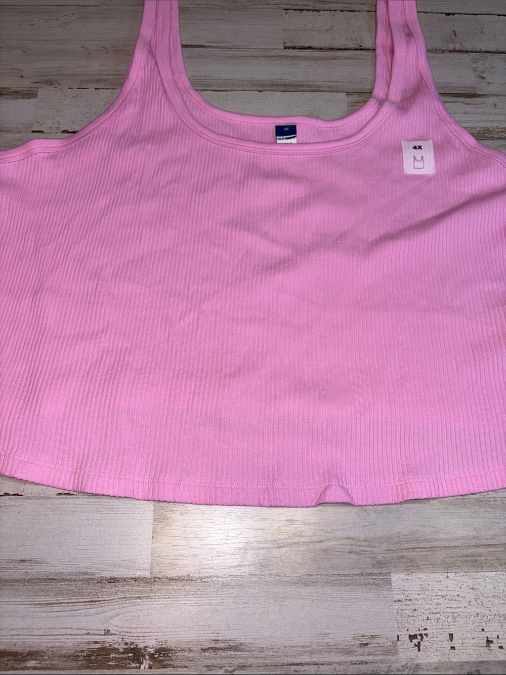 Old Navy Pink Ribbed Cropped Tank Top Plus Size 4X - Picture 4 of 11